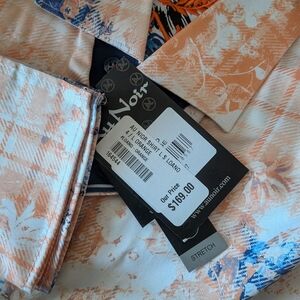 Au Noir Size Large Loano Orange Dress Shirt